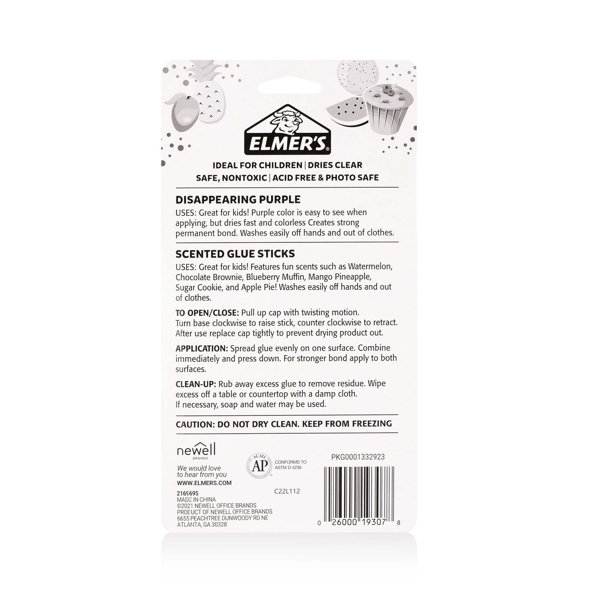 ( 4 Pack ) Elmer’s Scented Glue Sticks Variety Pack, Safe, Non-toxicSchool Glue, 6 Gram, 12 Count, 1 Hour Dry