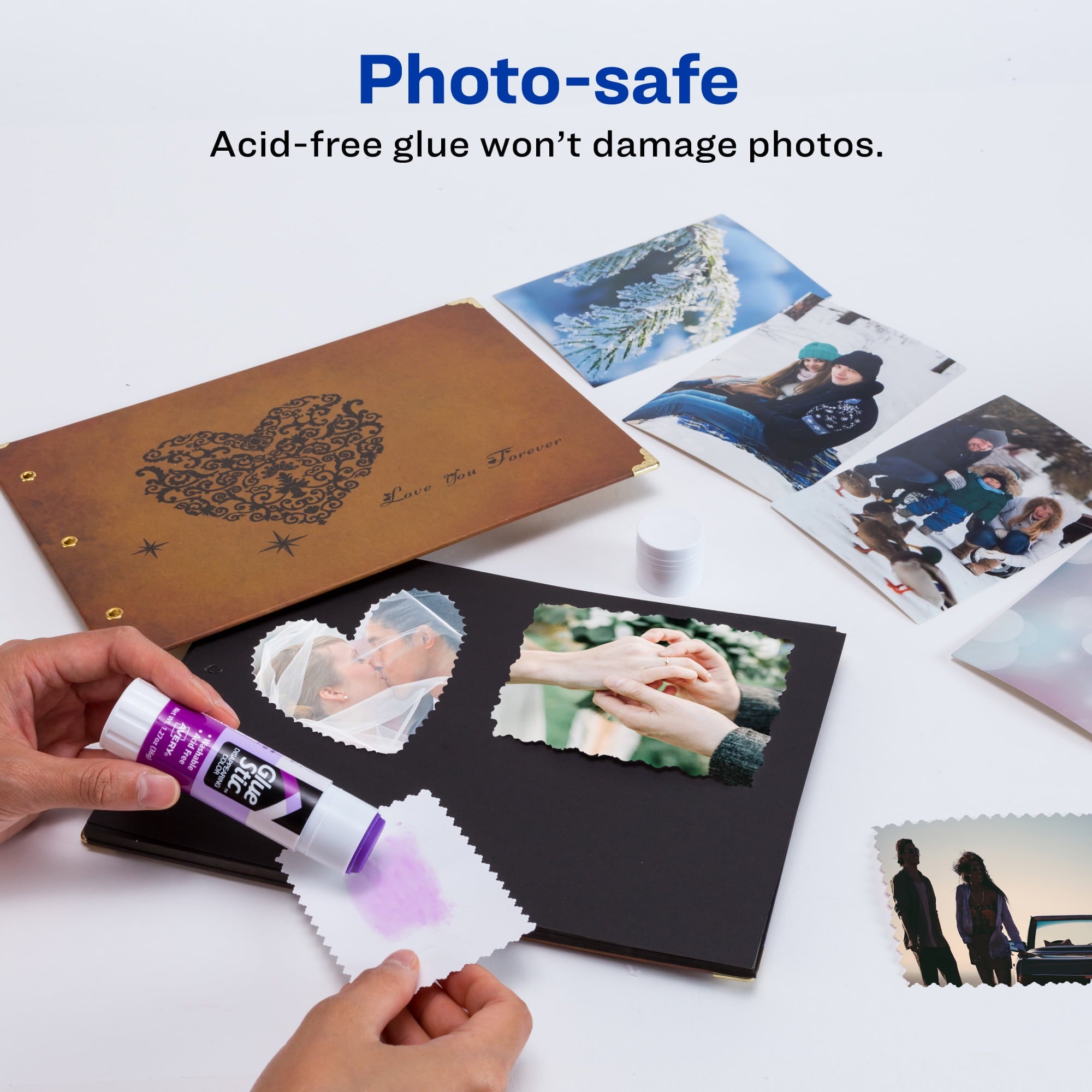 Avery Glue Stic Disappearing Purple Color, 1.27 oz., Permanent, 1/EA