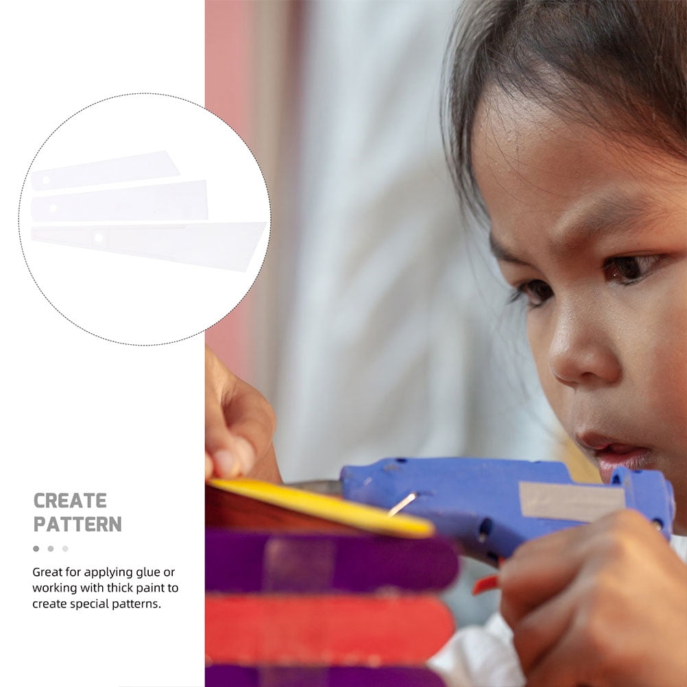 FONDOTIN Plastic Glue Smear Stick Glue Smear Sticks White for DIY Tools 2 Sets