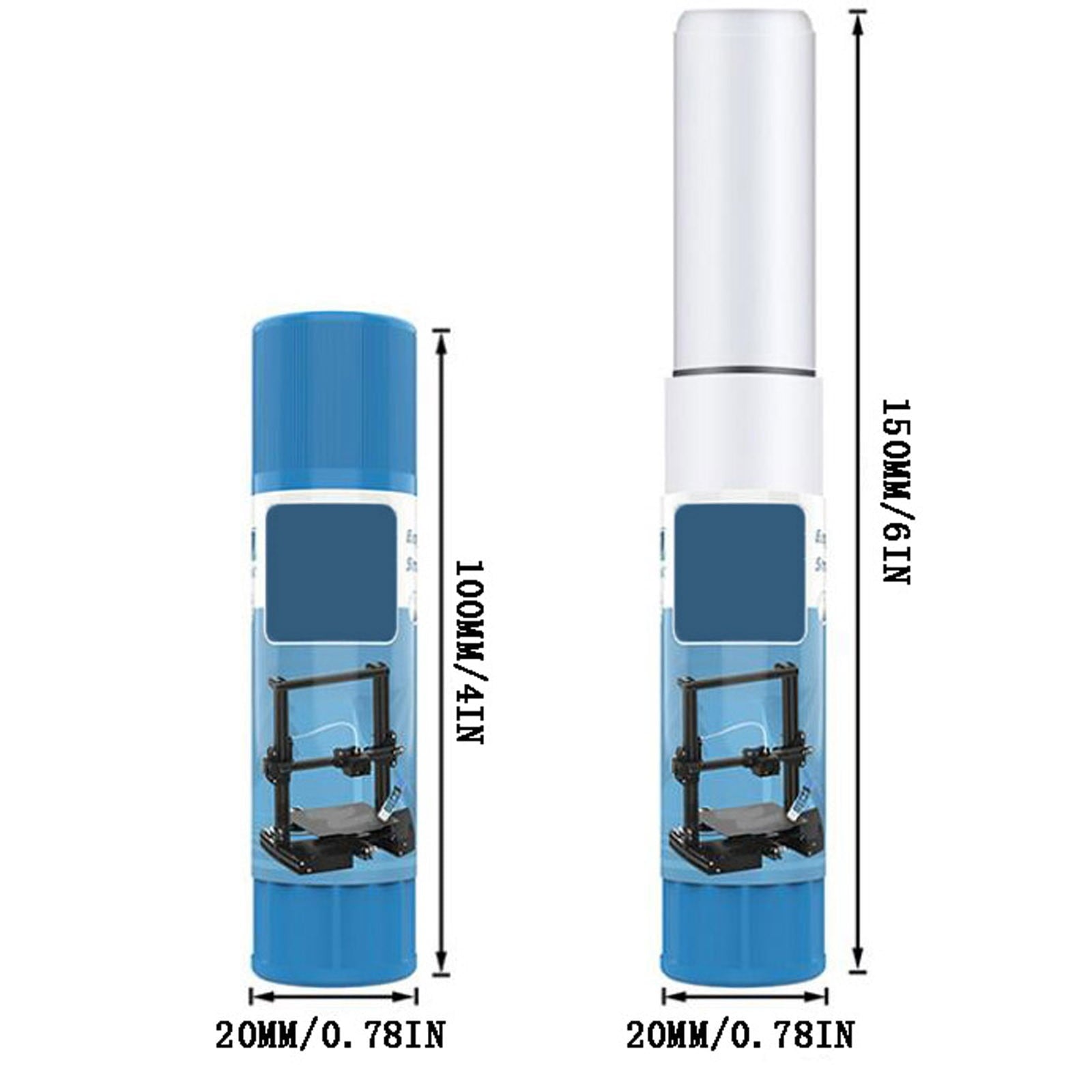 3D Printer Solid Glue Stick - Water-Soluble PVP Adhesive for Glass, PEI & Heated Beds - Prevents Warping, Easy Cleanup - 1 Pack