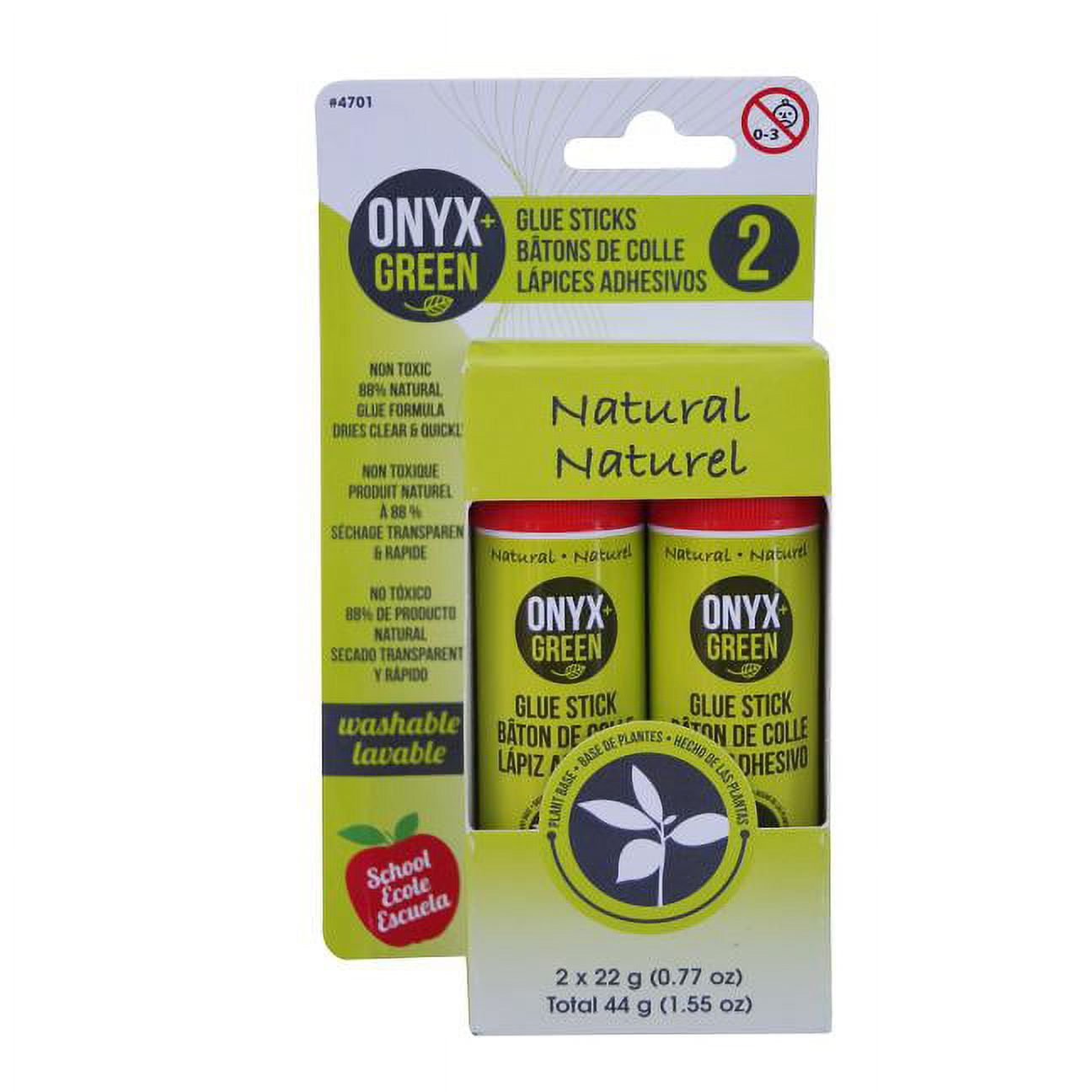 2pk Glue Sticks, .77oz/22gr Ea, Plant-Based (Other)