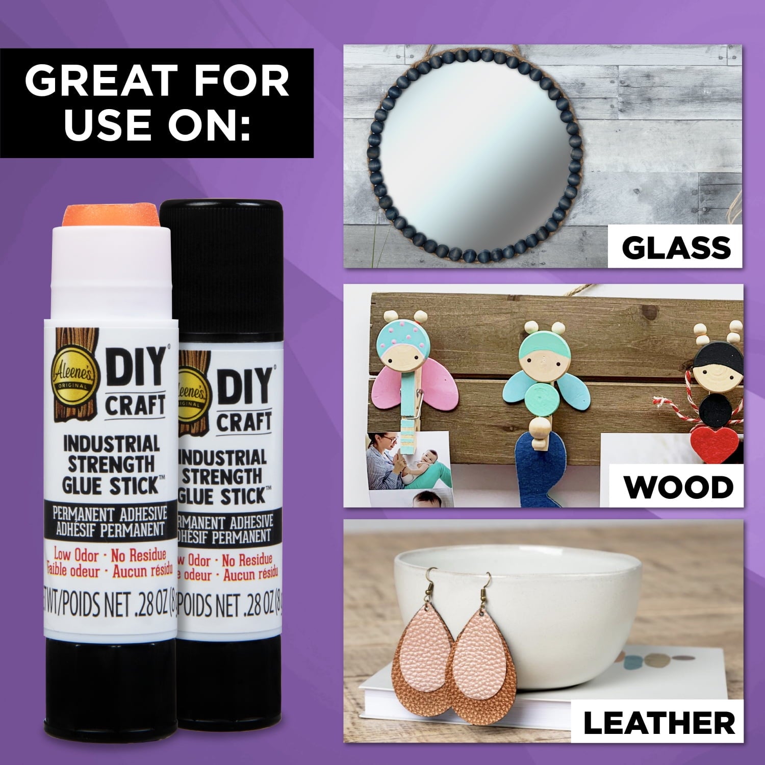 (3 pack) Aleene’s DIY Craft Industrial Strength Glue Sticks, 2 - .28 oz