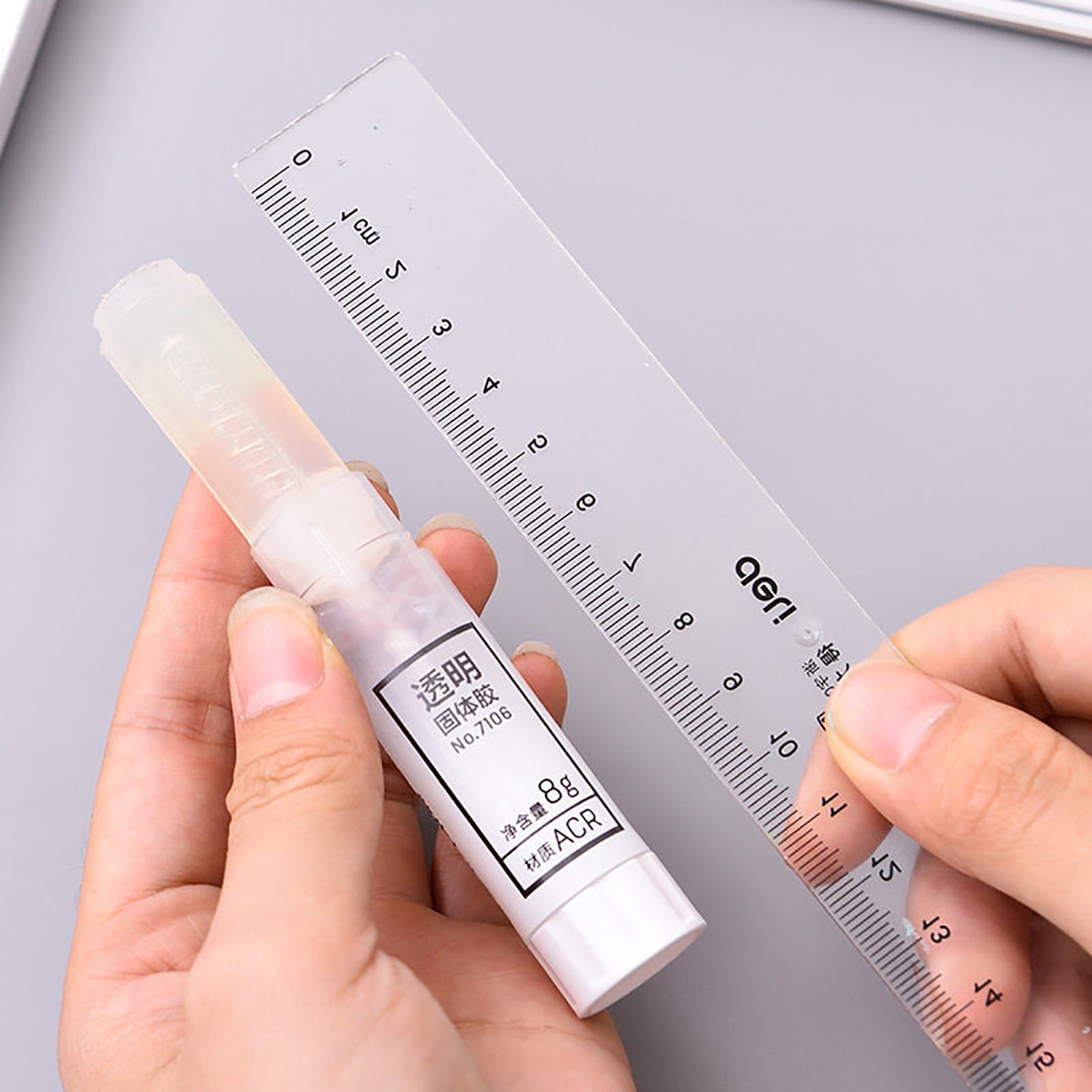 XaTanion Transparent Solid Glue Handmade Glue Stick Material ren's Transparent Glue Stick Student Stationery,Clear,8*2cm