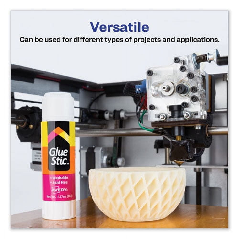 10PK Avery Clear Application Permanent Glue Stic, 1.27-oz., Stick