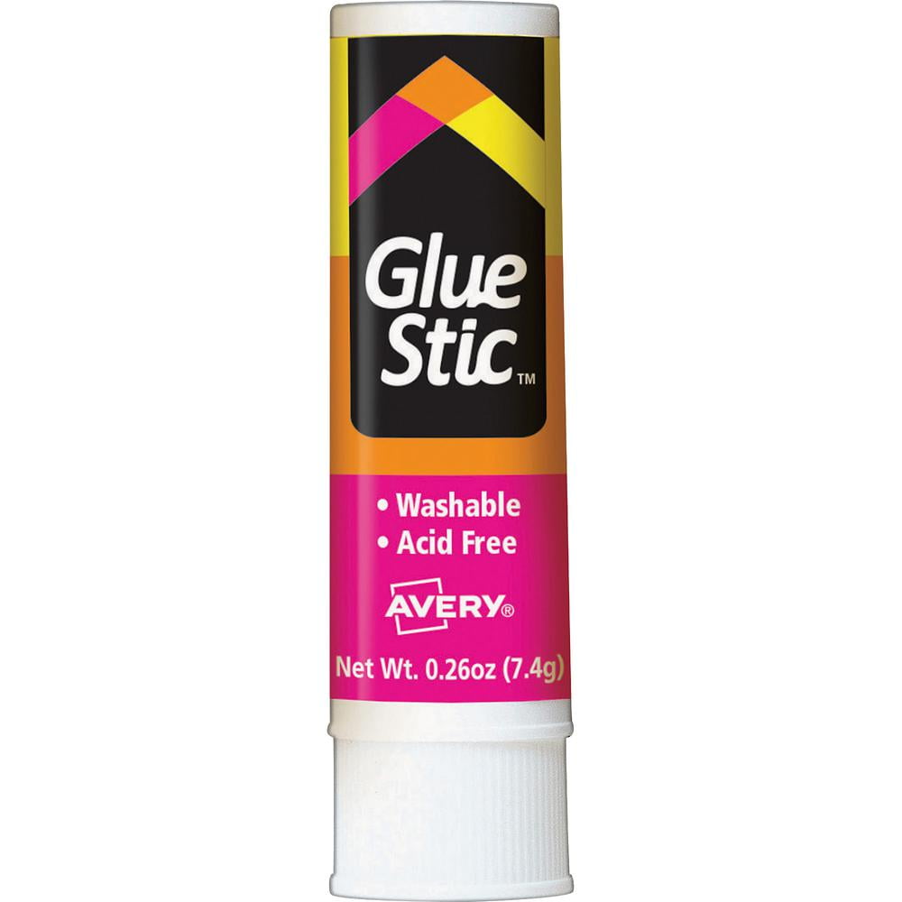 Avery® Permanent Glue Stic - 0.26 fl oz - 12 / Box - White