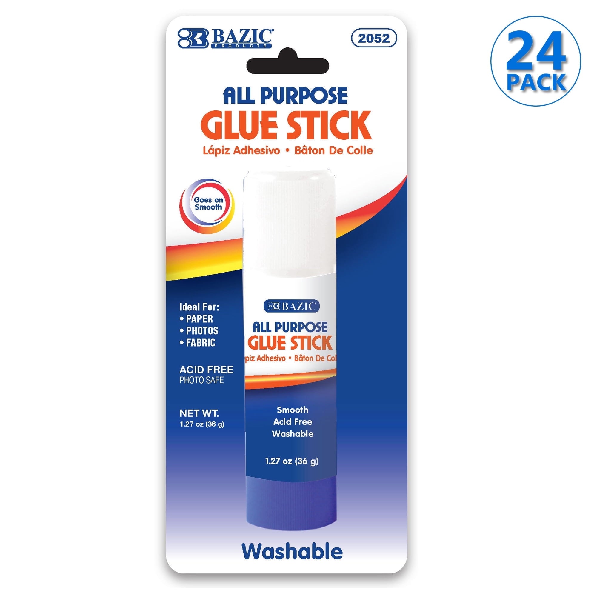 BAZIC Premium Jumbo Glue Stick 36g/1.27 Oz, Acid Free, Glue Sticks, 2-Packs