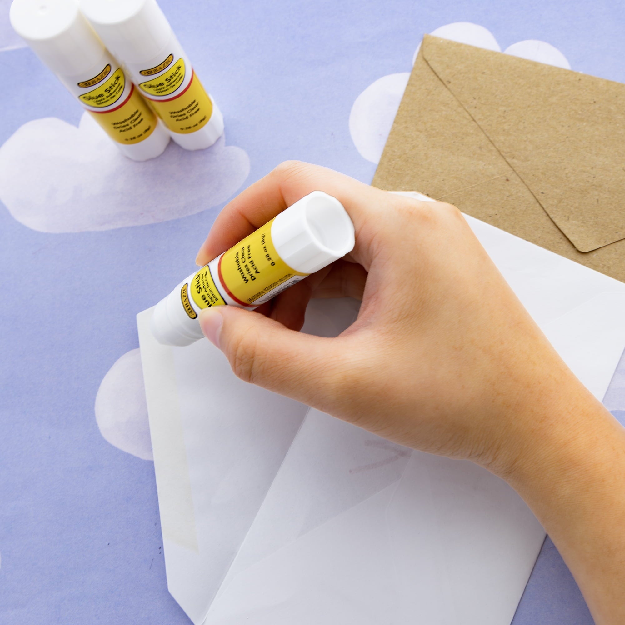 BAZIC Glue Stick 8g/0.28 Oz, White Glue Sticks, Acid Free for Photos Paper Art Craft (30/Pack), 20-Packs