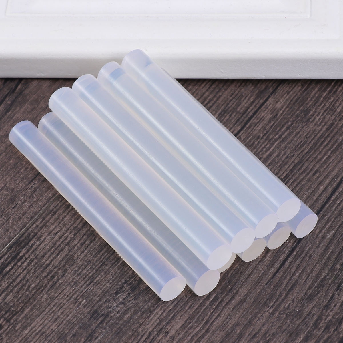 WRISTBIQUE Cylindrical Glue Sticks 10Pcs for Glass and Cardboard Crafting Transparent Thermoplastic Resin