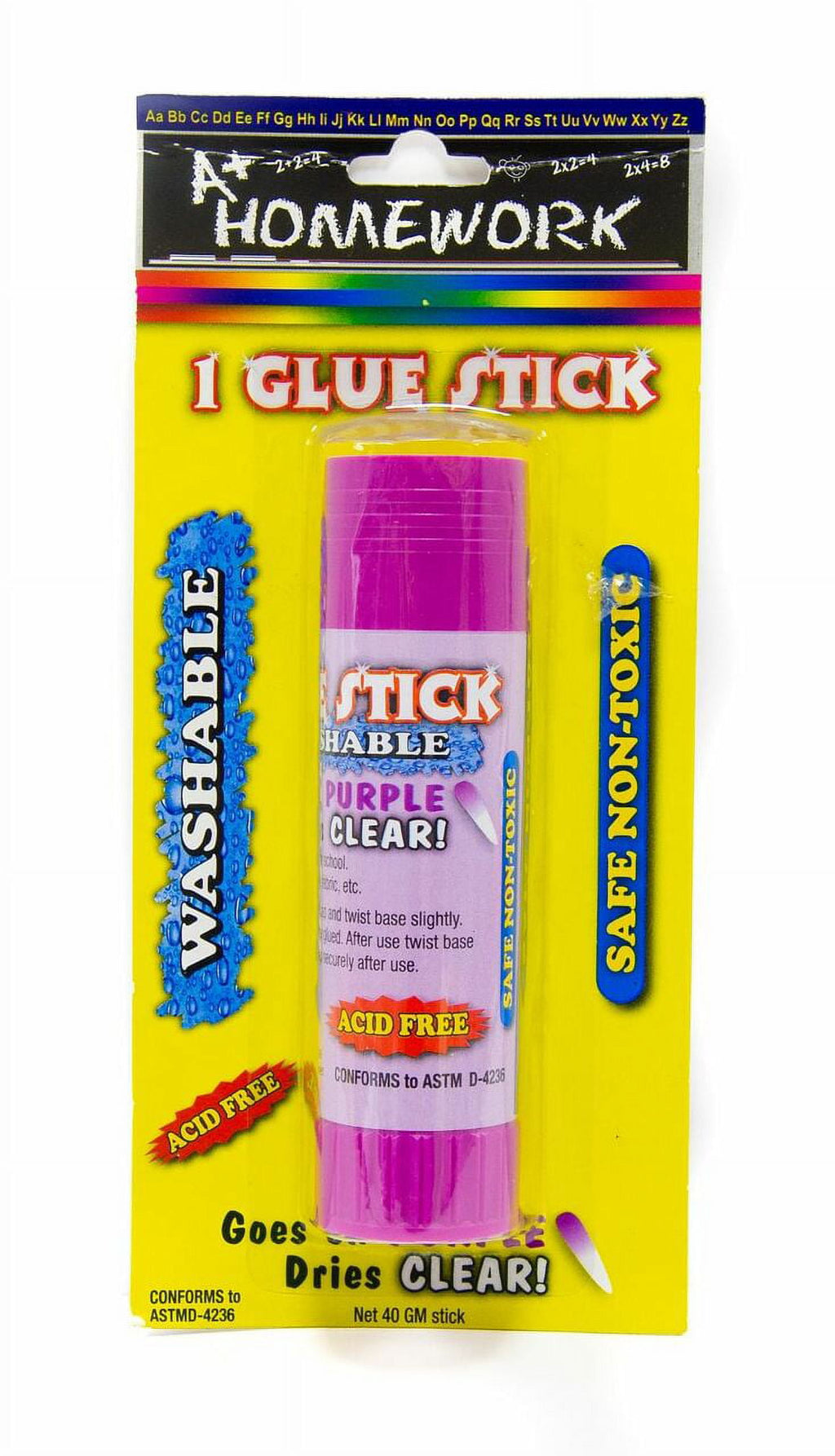 DDI 743451 Purple Glue Sticks - Washable, 1.48 oz, Dries Clear Case of 48