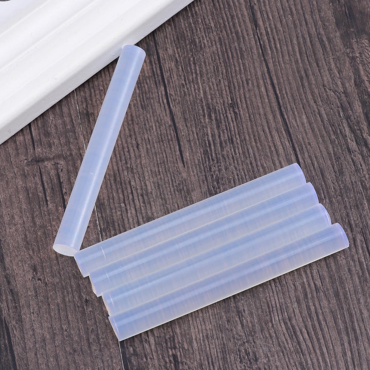 WRISTBIQUE Cylindrical Glue Sticks 10Pcs for Glass and Cardboard Crafting Transparent Thermoplastic Resin