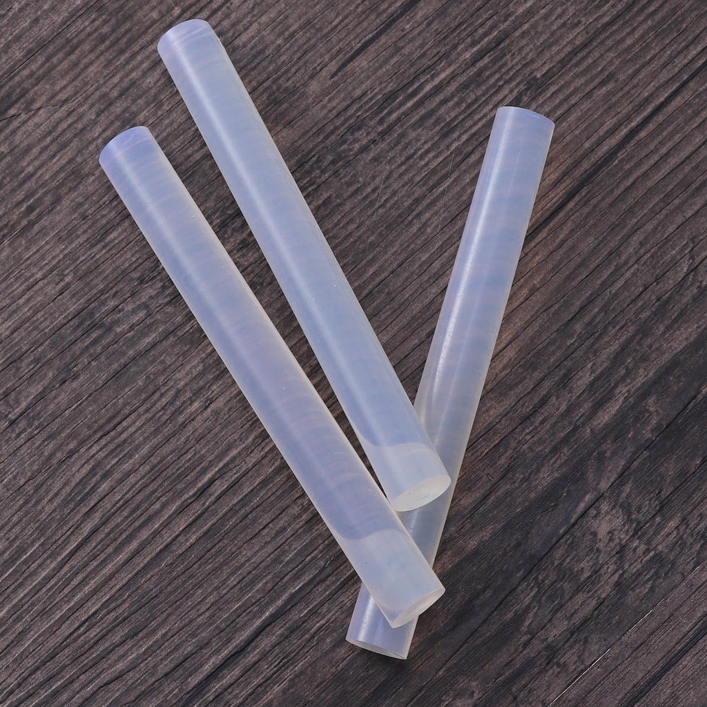 WRISTBIQUE Cylindrical Glue Sticks 10Pcs for Glass and Cardboard Crafting Transparent Thermoplastic Resin