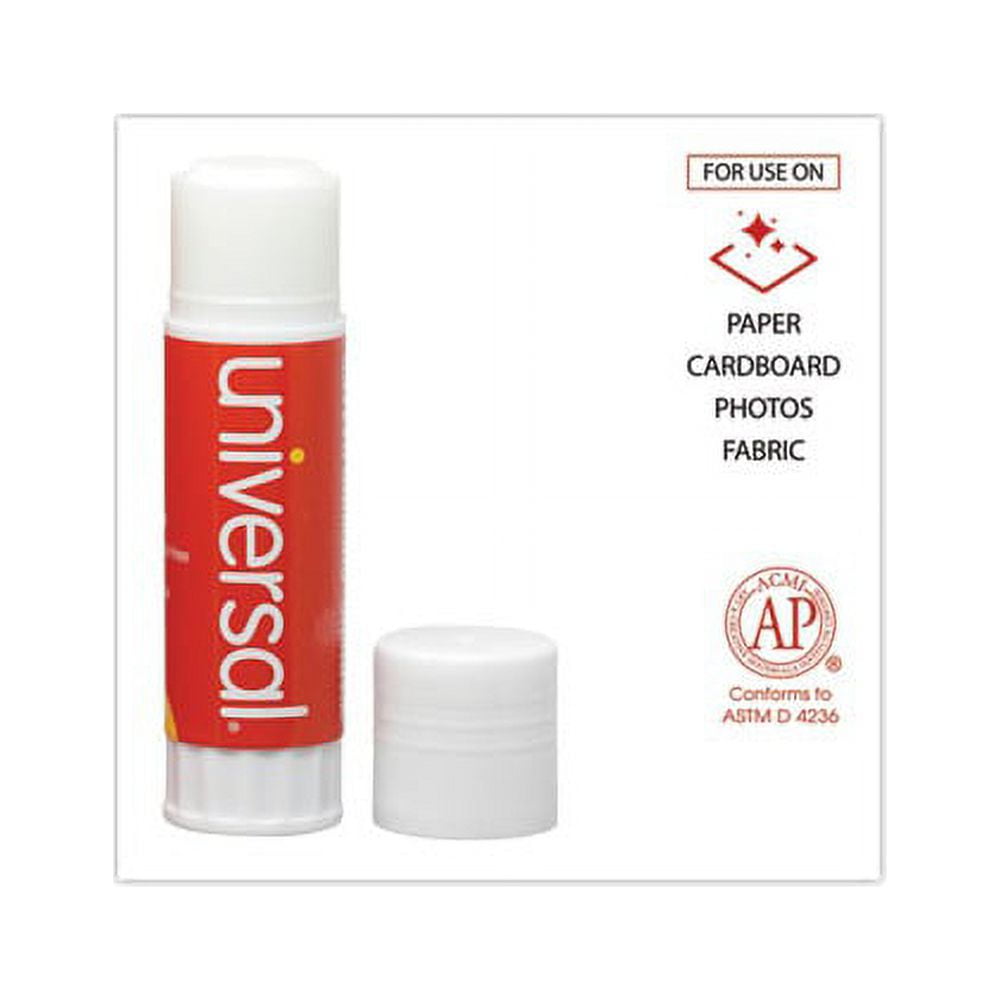 Glue Stick 1.3 oz, Applies and Dries Clear, 12/Pack