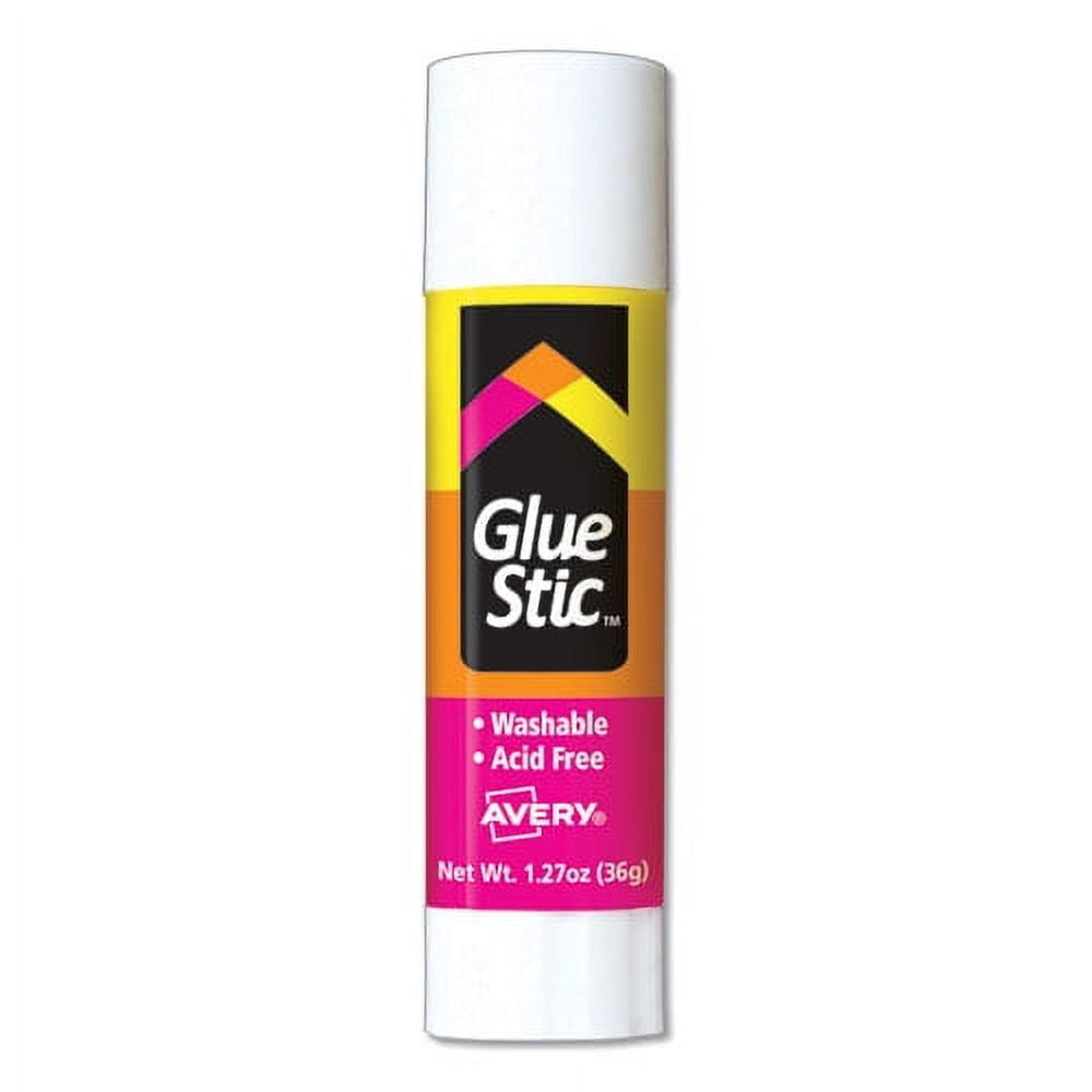 10PK Avery Clear Application Permanent Glue Stic, 1.27-oz., Stick