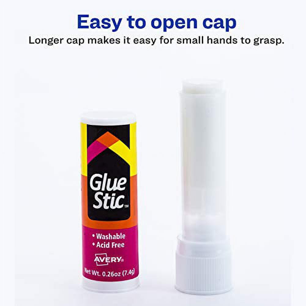 Avery Glue Stick Value Pack White, Washable, Nontoxic, 0.26 oz. Permanent Glue Stic, 18pk (98089)