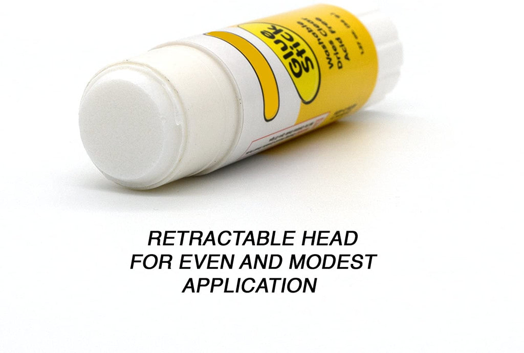 Emraw Washable Glue Stick Safe Smooth Wrinkle Acid-Free Stick 0.28 Ounce (8 Gram) - Used for Papers, Photos, Fabric Etc. (Pack of 12)