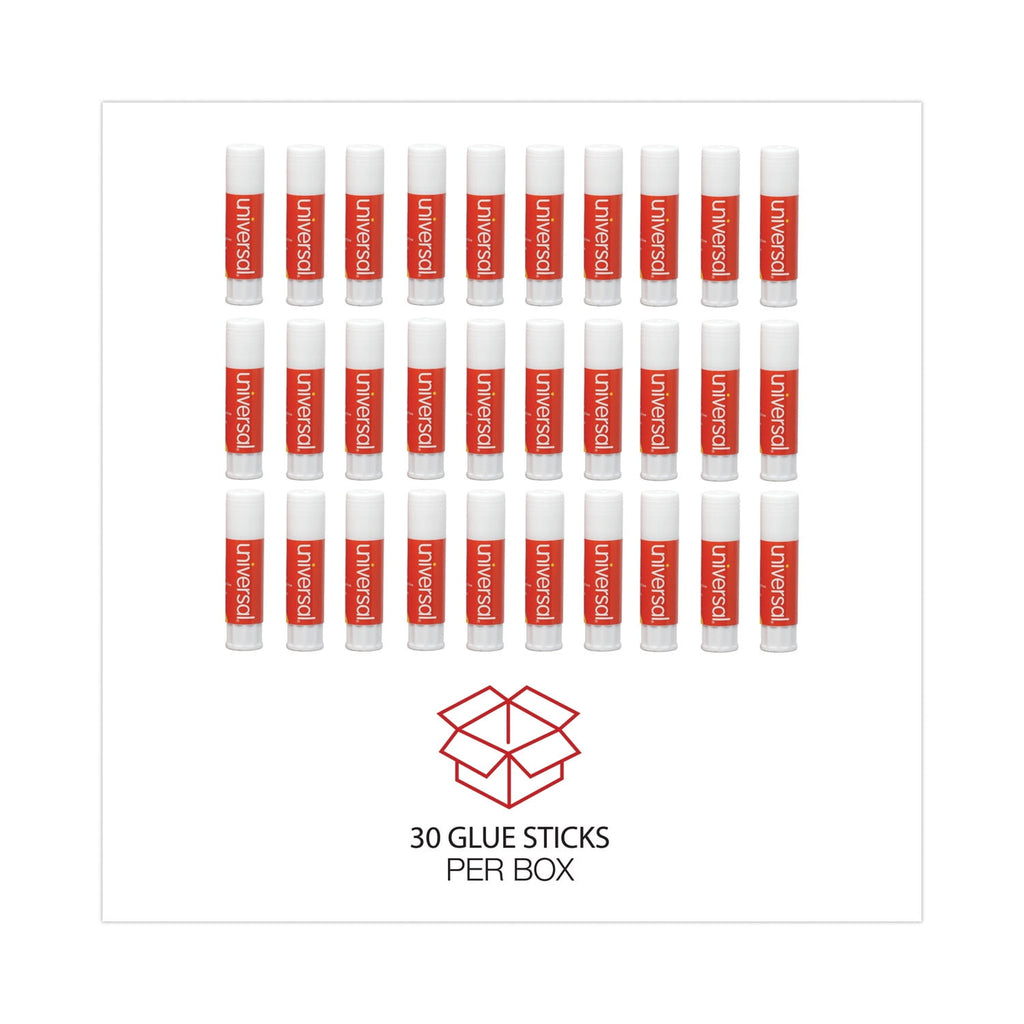 1 PK,Universal Glue Stick Value Pack, 0.28 oz, Applies and Dries Clear, 30/Pack (75748VP)