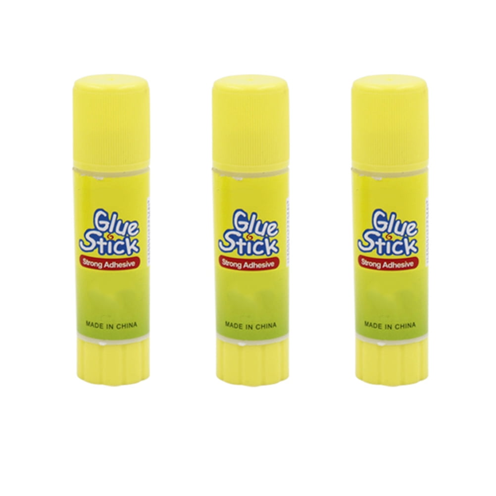 LEORX 12pcs Strong Adhesive Glue Sticks for Students Yellow Color Practical Stationery Supplies 9g Each