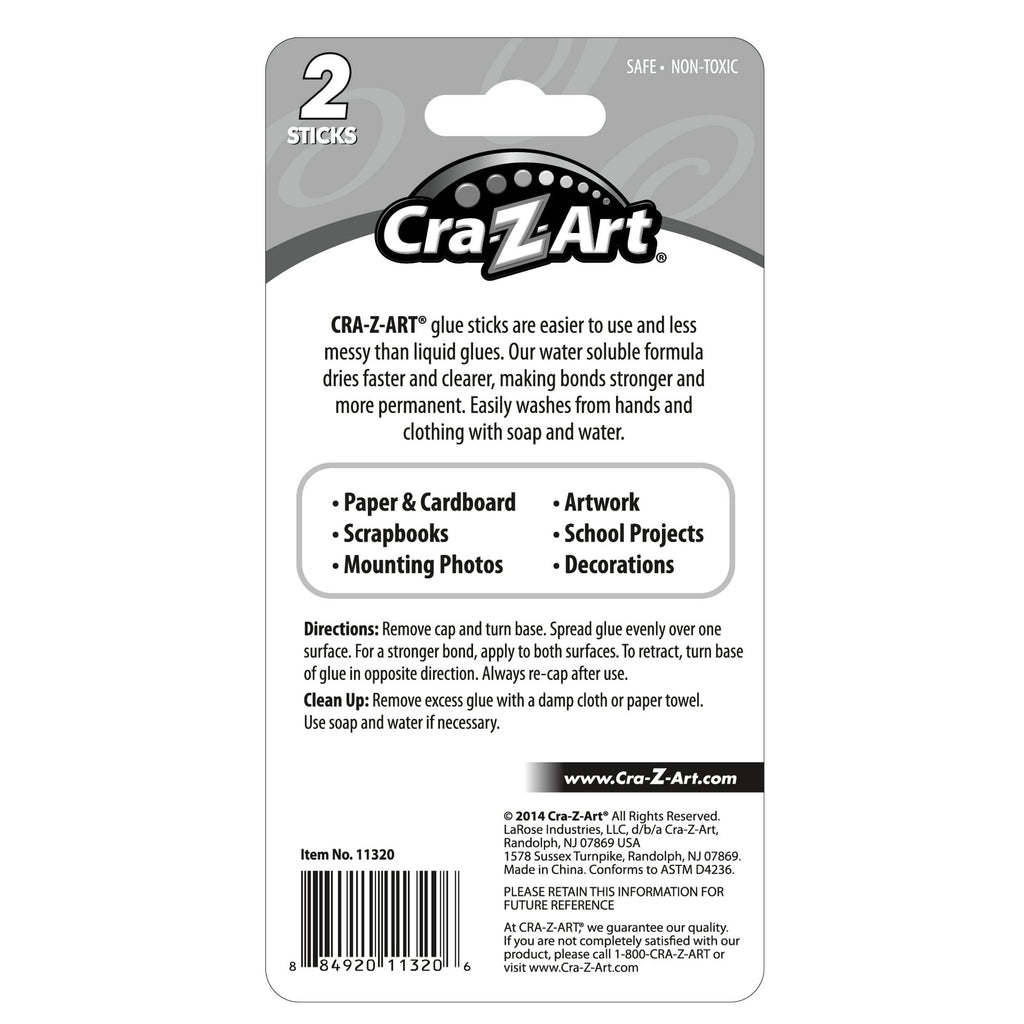 ( 3 Pack ) Cra-Z-Art Washable Glue Sticks, Disappearing Purple, 2 Count, 1.5oz