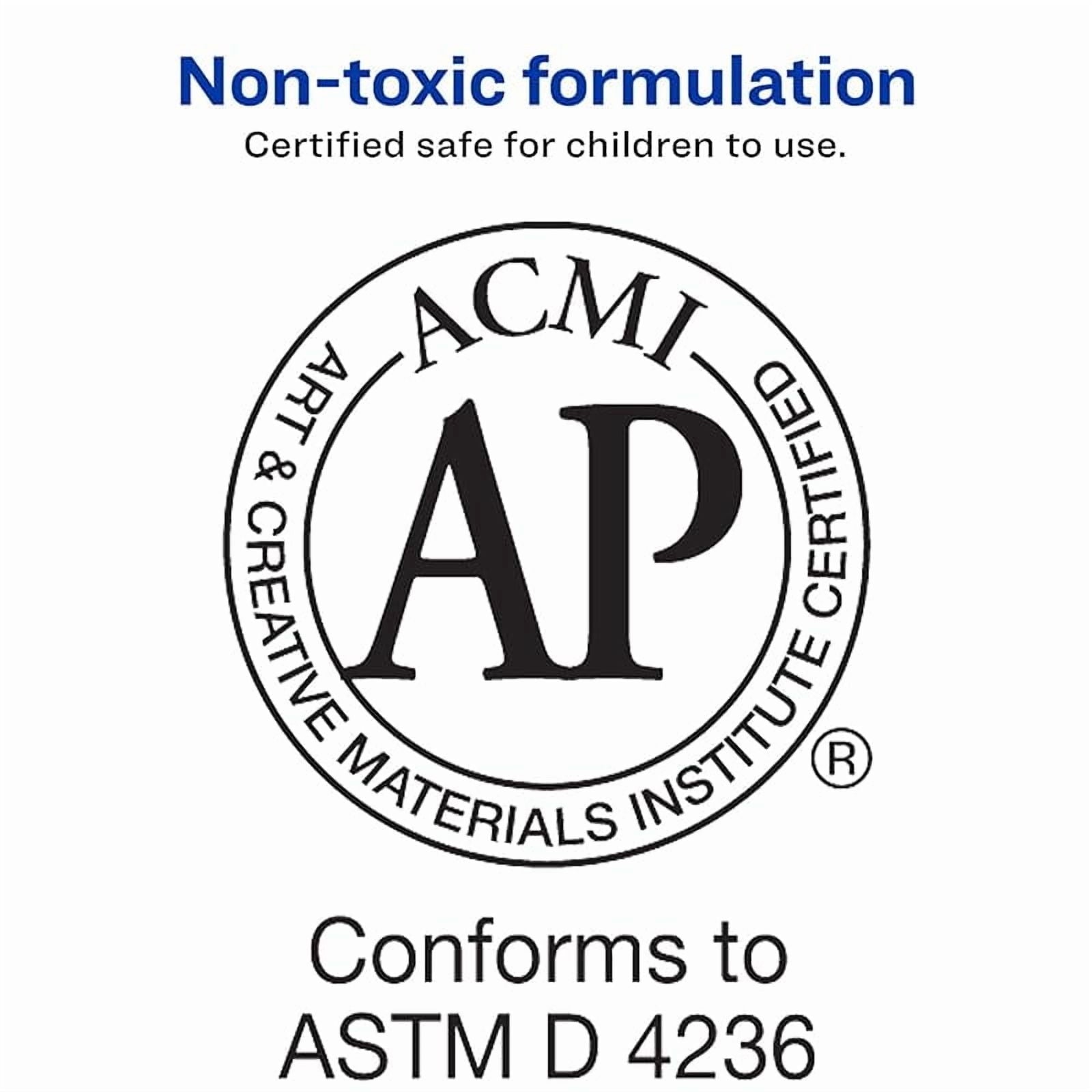 Glue Stic - Washable, Non-Toxic Glue Sticks for Classroom, Crafting, and Office Use, 1.27 oz., Pack of 6, White (98073)