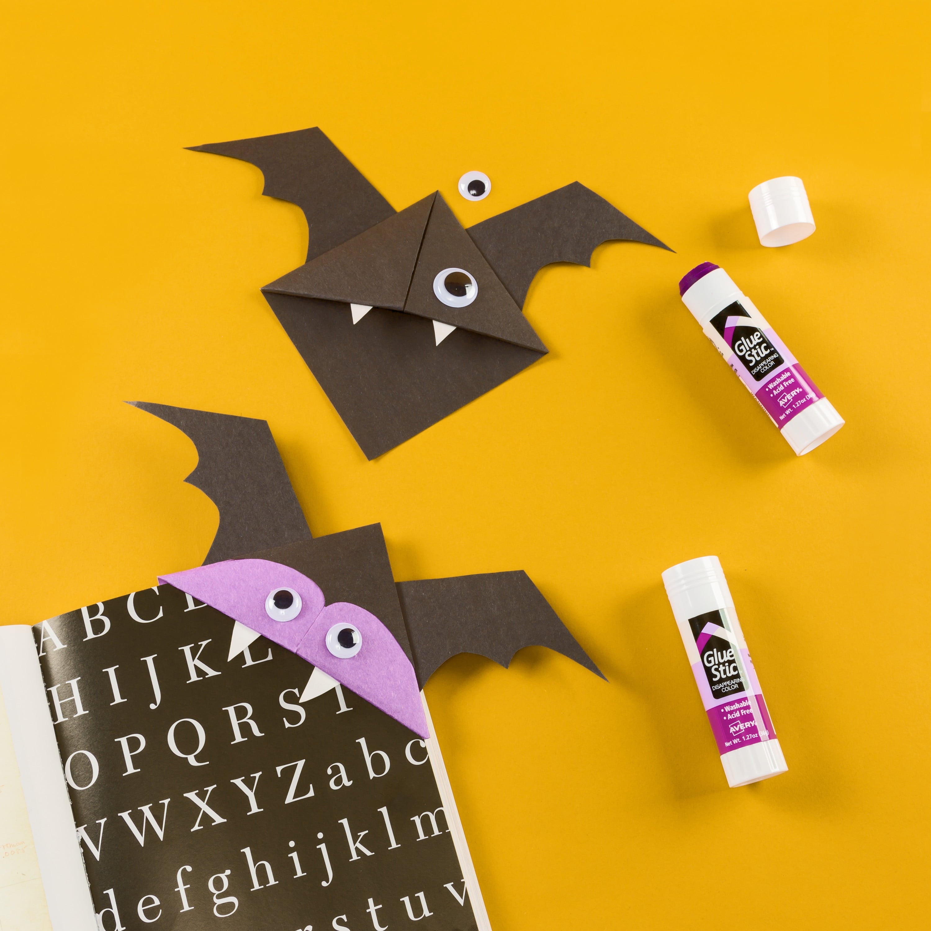 Avery Glue Stick Disappearing Purple, Washable, Permanent, 6 per Pack, 2 Packs, 12 Total (98071)