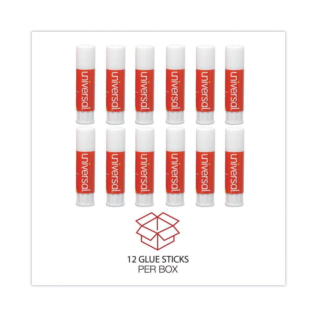 1PC Universal Glue Stick, 0.28 oz, Applies and Dries Clear, 12/Pack