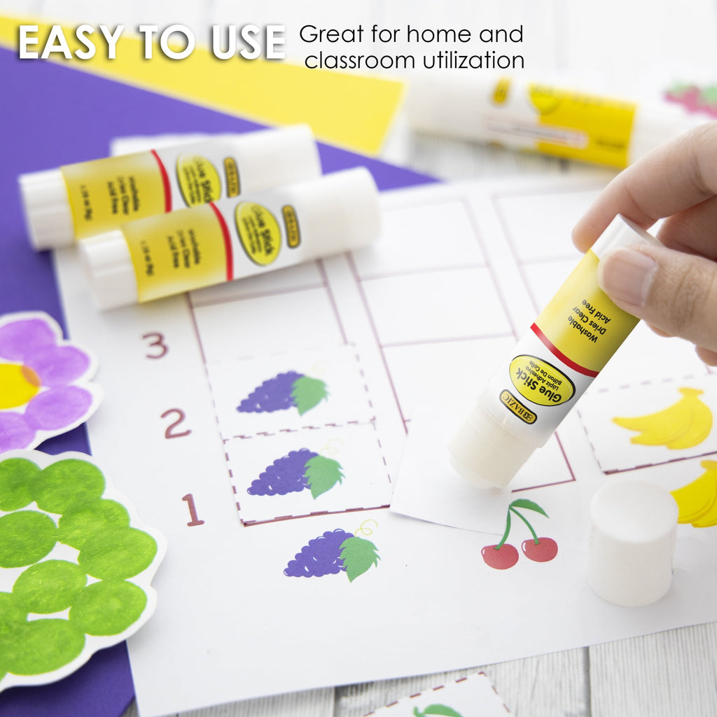 BAZIC Glue Stick 8g/0.28Oz, White Glue Sticks, Acid Free (4/Pack), 1-Pack