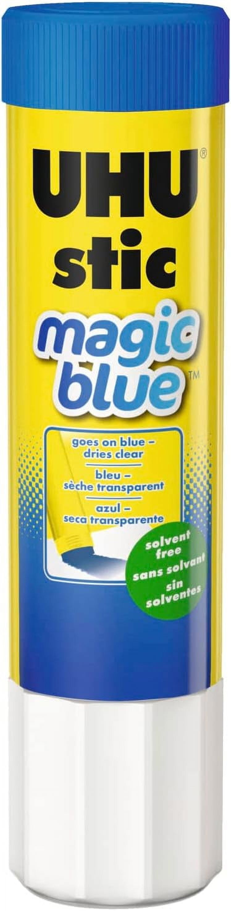 Uhu Stic Glue Stick, Blue, .74 oz., Carded Packaging