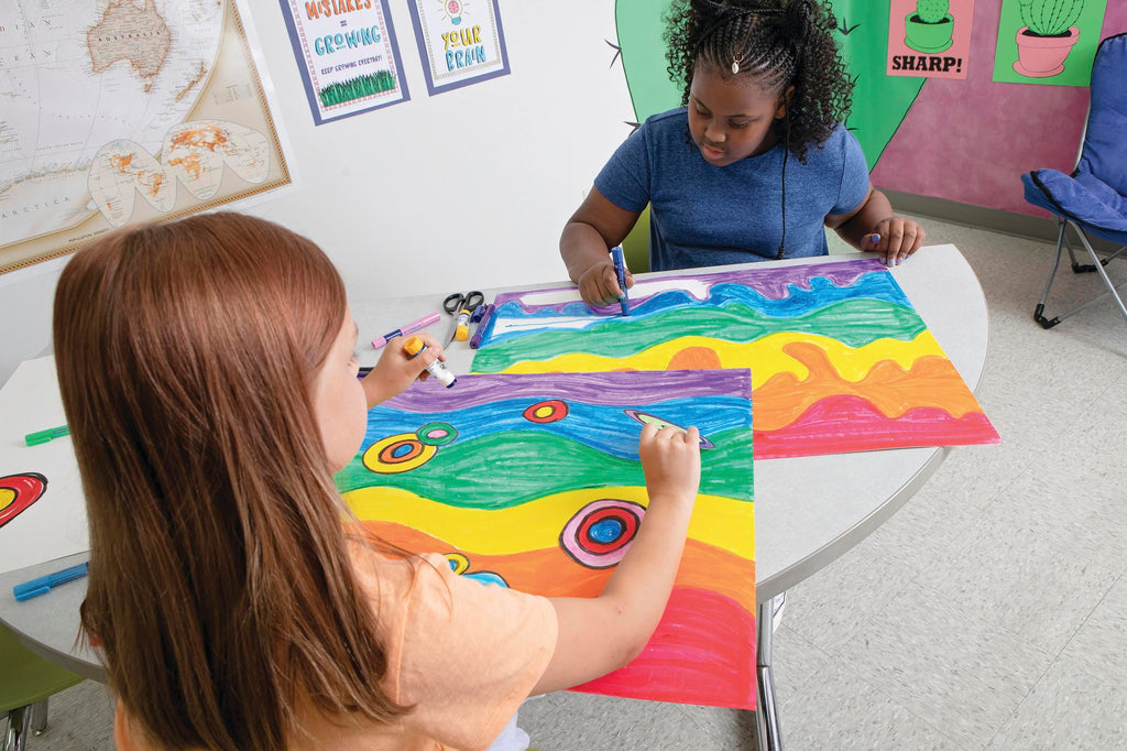 Prang Non-Toxic Odorless Washable Glue Stick, 0.74 oz, Blue and Dries Clear