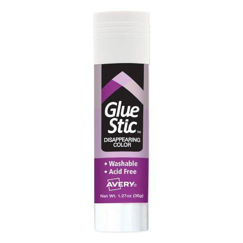 5PK Permanent Glue Stic, 1.27 Oz, Applies Purple, Dries Clear