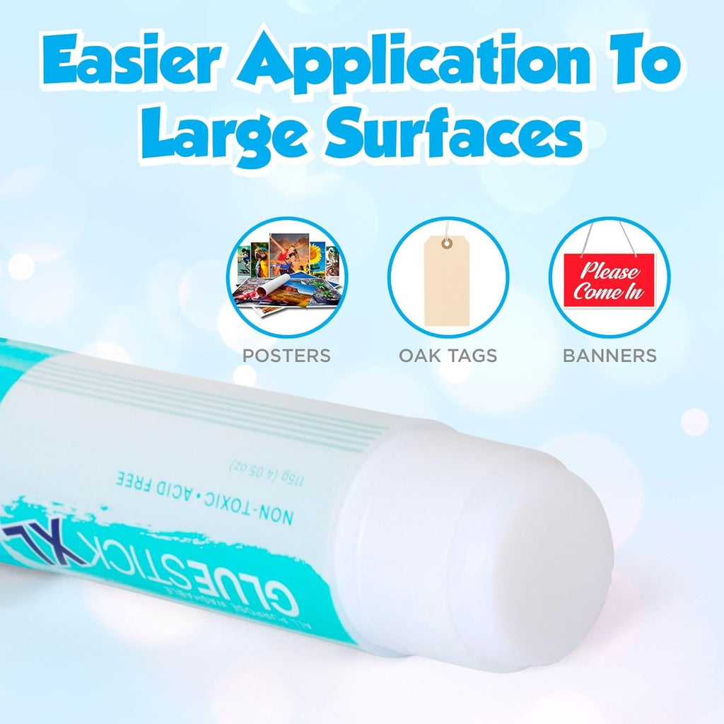 Darice All Purpose Washable Glue Sticks, White, 4.05 oz