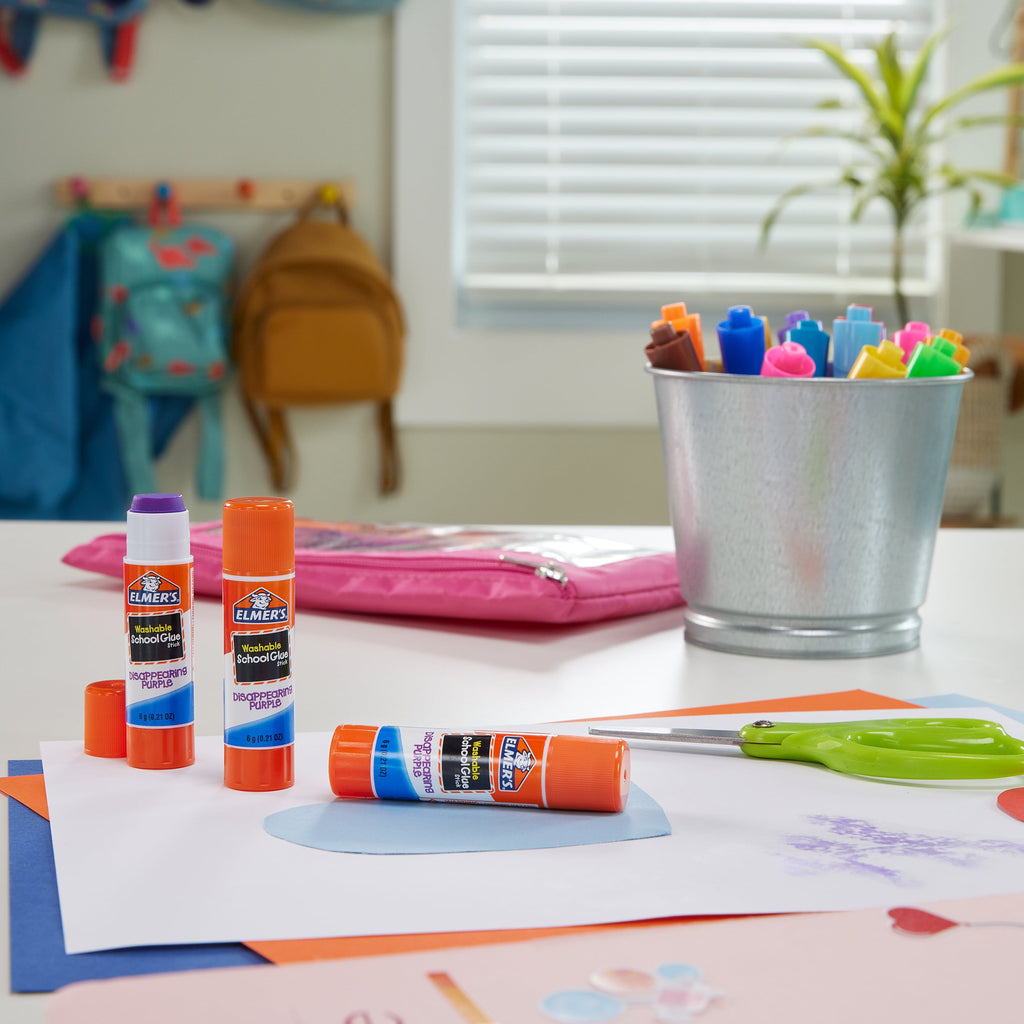 Elmer's Disappearing Purple School Glue Stick, Washable, 22 Gram, 1 Count