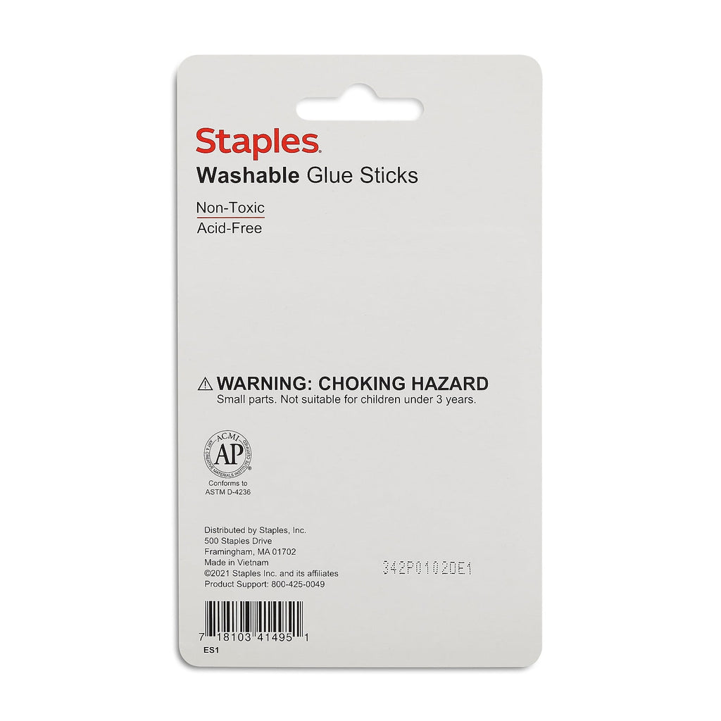 Staples Washable Glue Sticks 0.28 oz. 12/Carton ST10445/10445VS