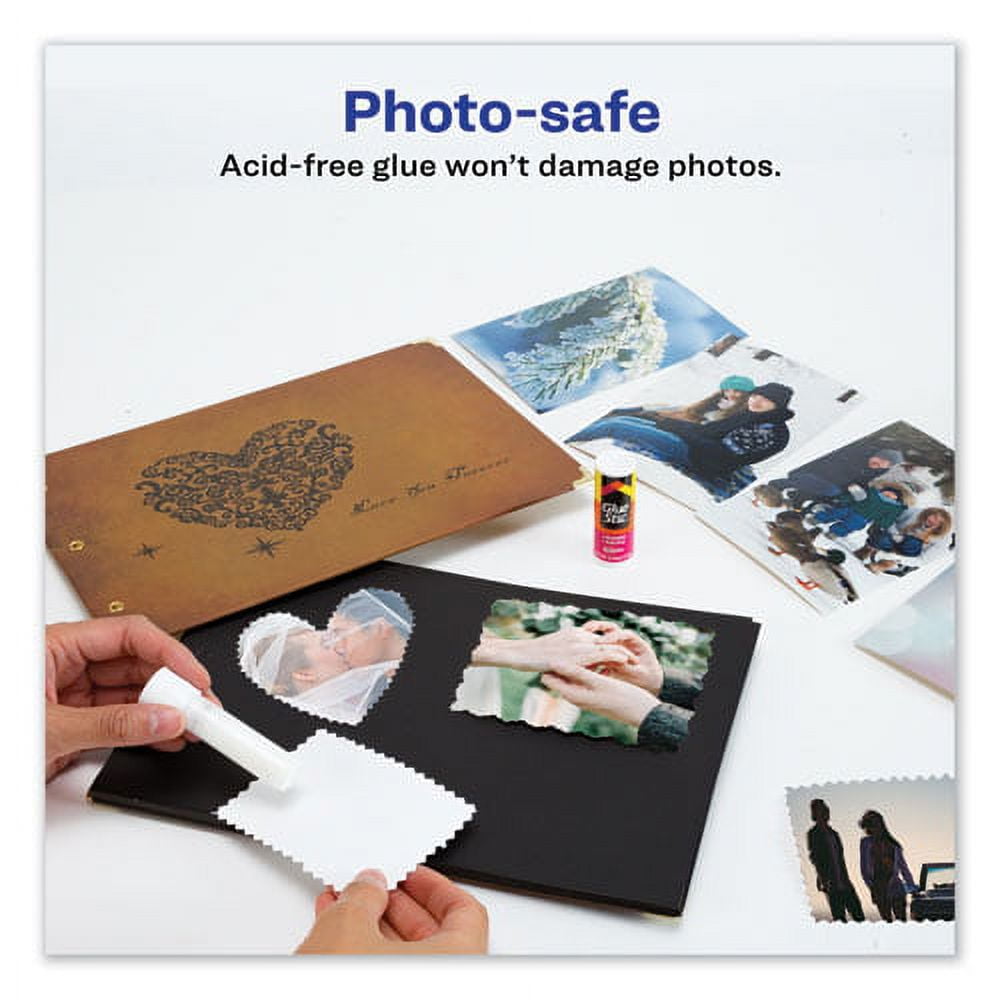 Permanent Glue Stic Value Pack, 0.26 Oz, Applies White, Dries Clear, 6/pack | Bundle of 2 Packs