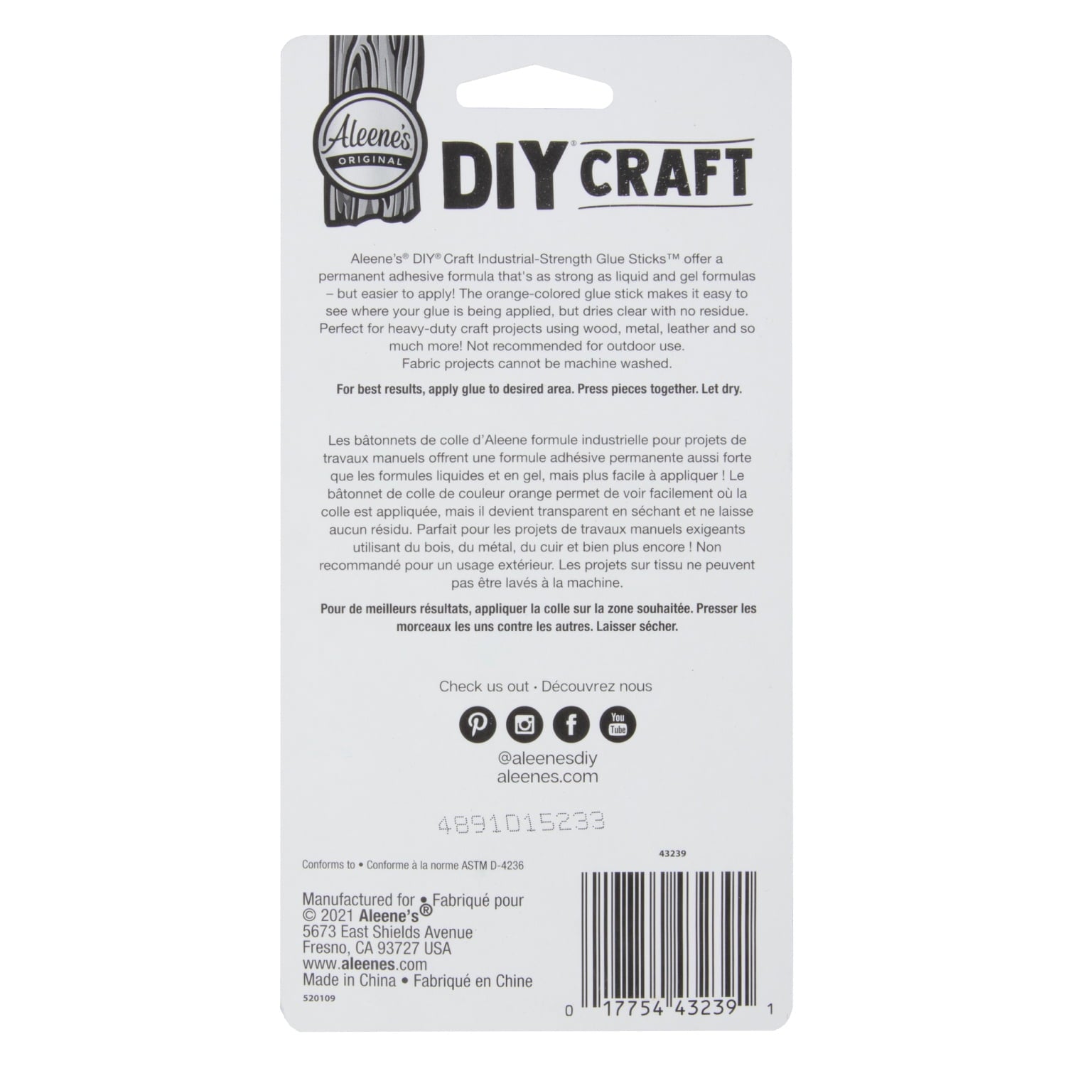 (3 pack) Aleene’s DIY Craft Industrial Strength Glue Sticks, 2 - .28 oz