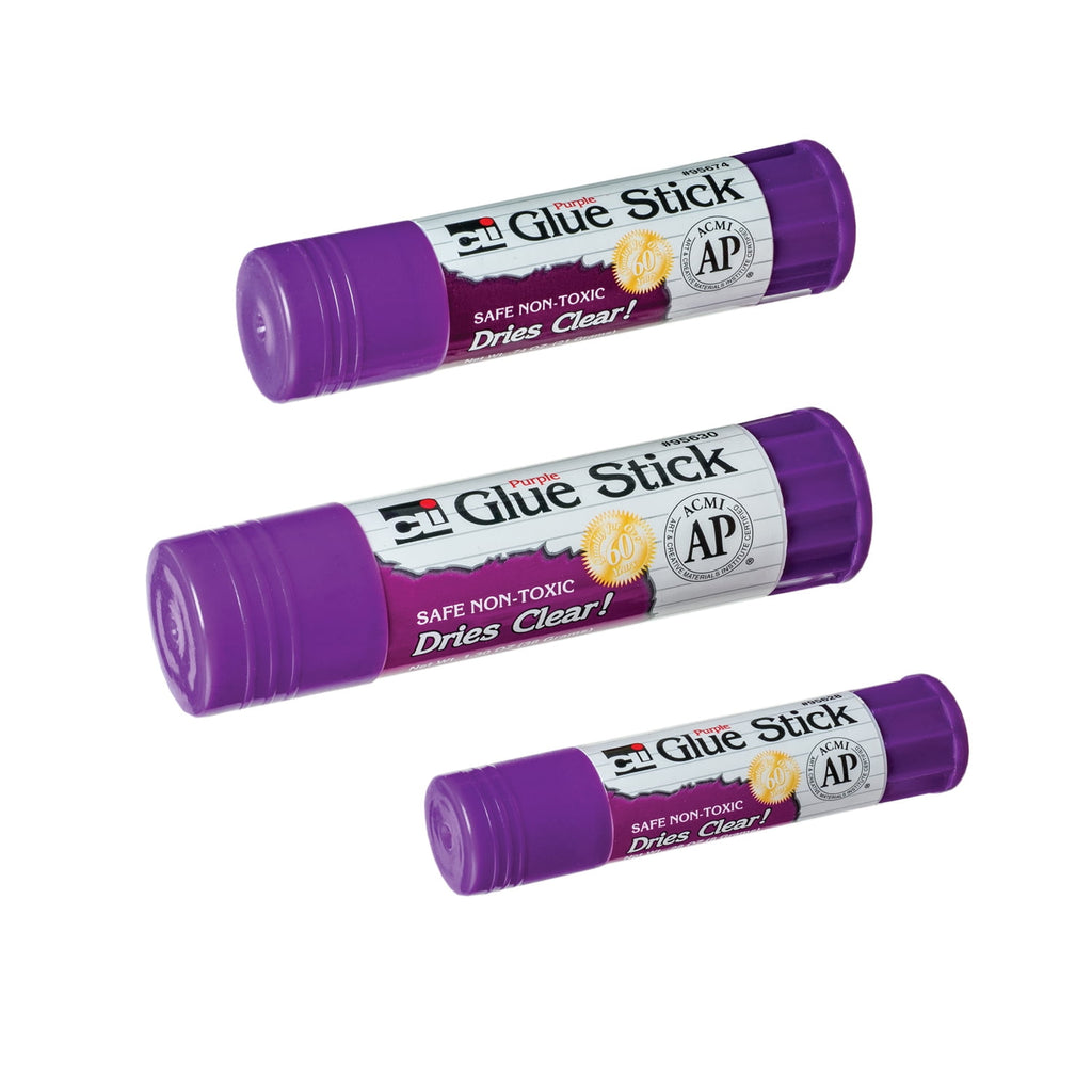 Charles Leonard Glue Sticks - AP Certified, Class Pack, Purple, 0.28 oz., 30 Per Pack, 2 Packs