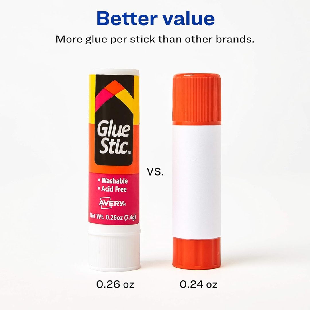 FMLP Glue Stick Value Pack White, Washable, Nontoxic, 0.26 oz. Permanent Glue Stic, 36pk (98023)