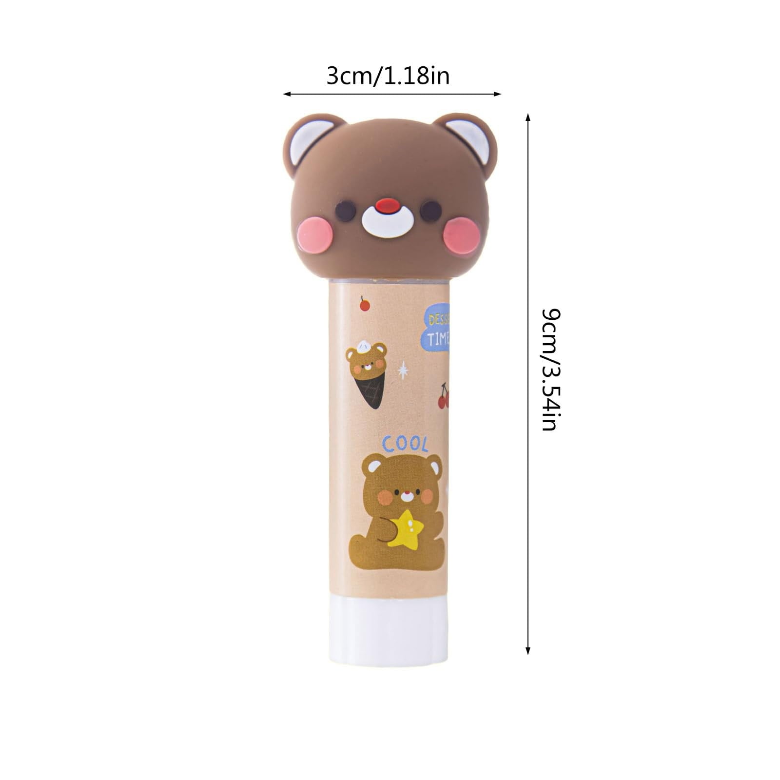 Cute Animal Shaped Glue Stick，Solid Glue， Yxwen 1*Glue Stick De Pegamento Transparente Permanente 0.29 Oz Paquete De 1 Brown Bear