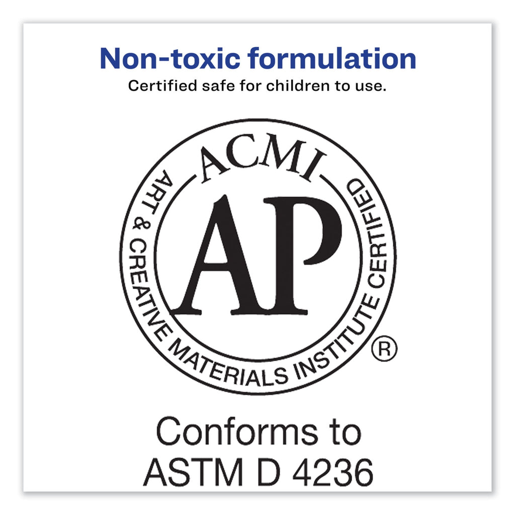 6PC Avery Permanent Glue Stic, 0.26 oz, Applies White, Dries Clear