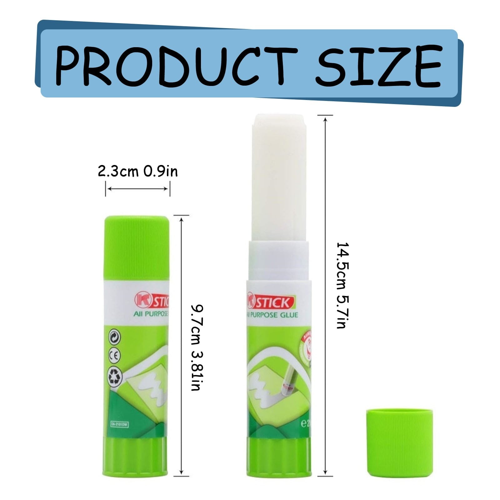 VEFSU 4PCS 3D Printer Glue Stick, Large Glue Sticks, Solid Adhesive for Hot Bed Print Filament, Permanent Glue Stick for Home DIY Craft, 3D Printing Glue