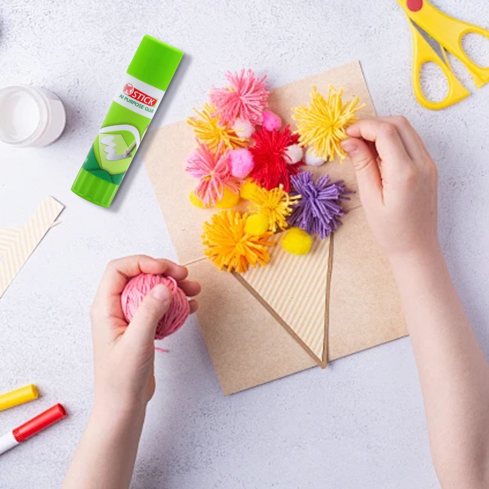 Back To Schol Season! Solid Glue, Glue Sticks Solid Adhesive For Hot Bed Print Filament，Convenient To Carry Solid Adhesive, 1 Glue Stick