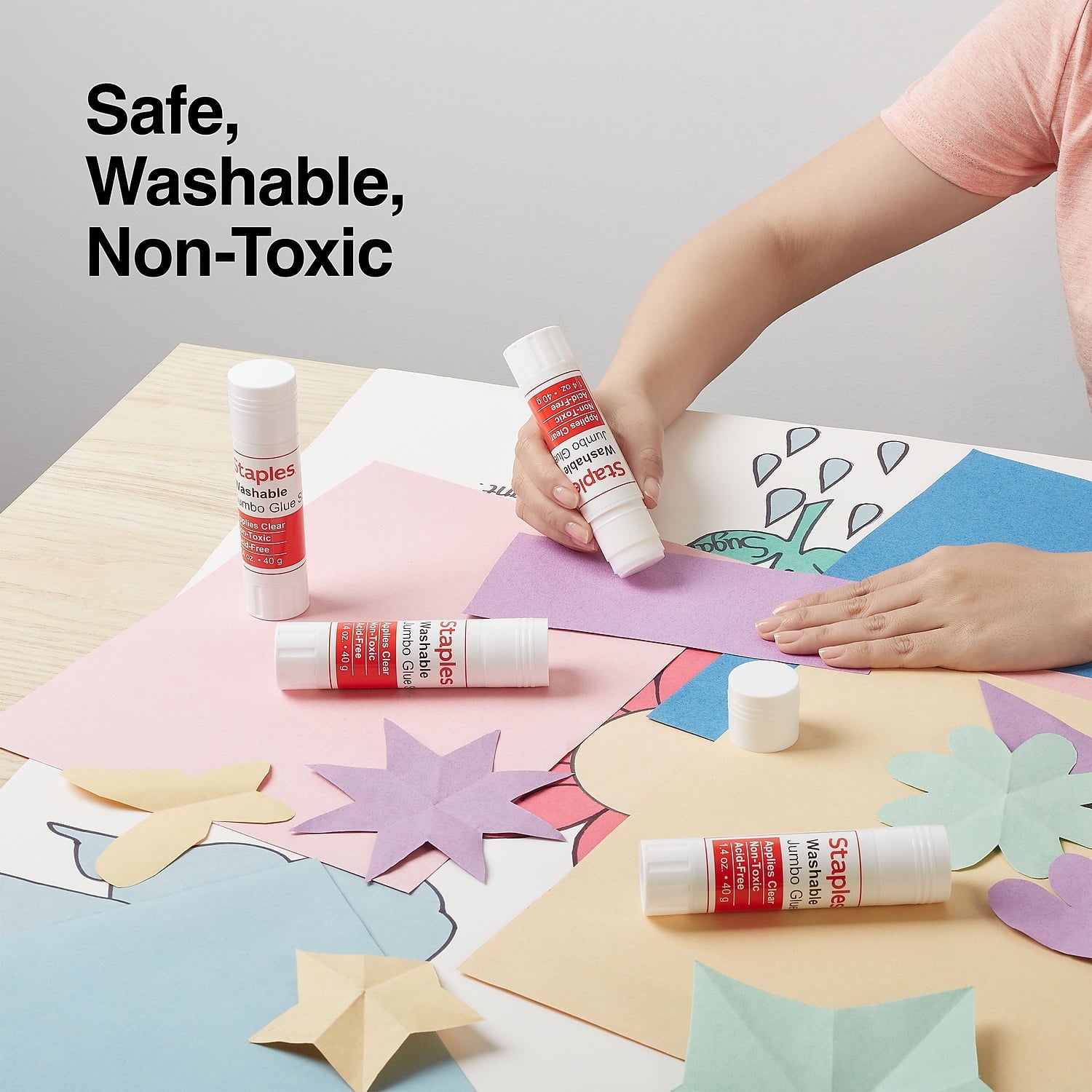 Staples Jumbo Washable Glue Sticks 1.4 oz. 18/Carton ST19959/19959VS