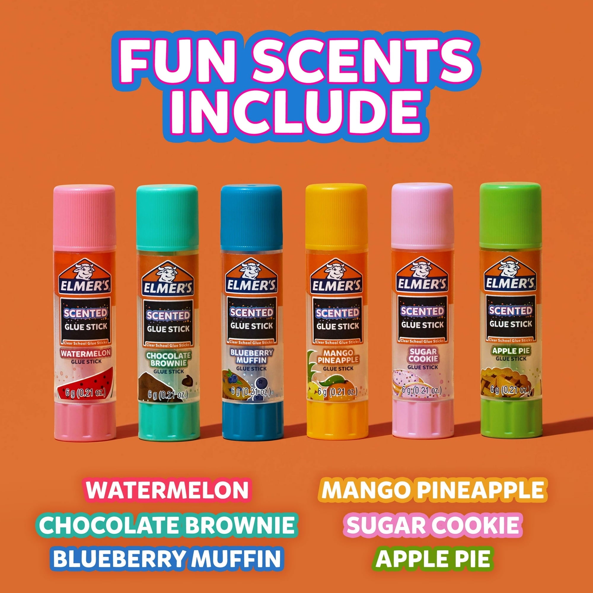 ( 2 Pack ) Elmer’s Scented Glue Sticks Variety Pack, Safe, Non-toxicSchool Glue, 6 Gram, 12 Count, 1 Hour Dry
