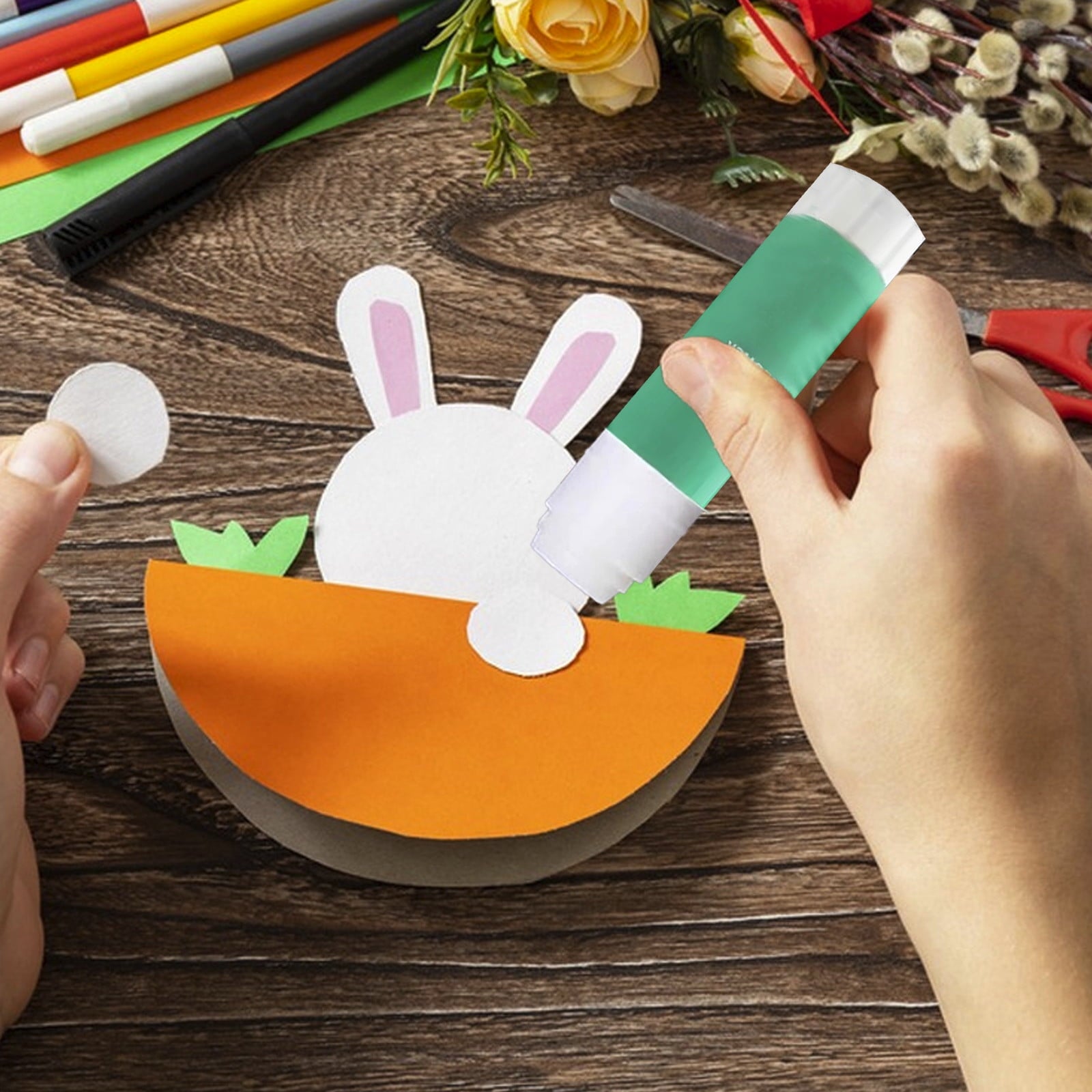 Yhmxh 12PCS All Purpose Stick Glue, Strong Hold, Easy Stick, Quick Drying Solid 3D Print Glue Stick, Non-Toxic White Glue Sticks Scrapbooking Supplies for Home and Office