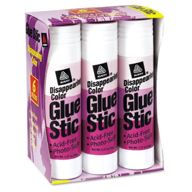 Avery  Purple Application Permanent Glue Stics  1.27 oz  6 Pack