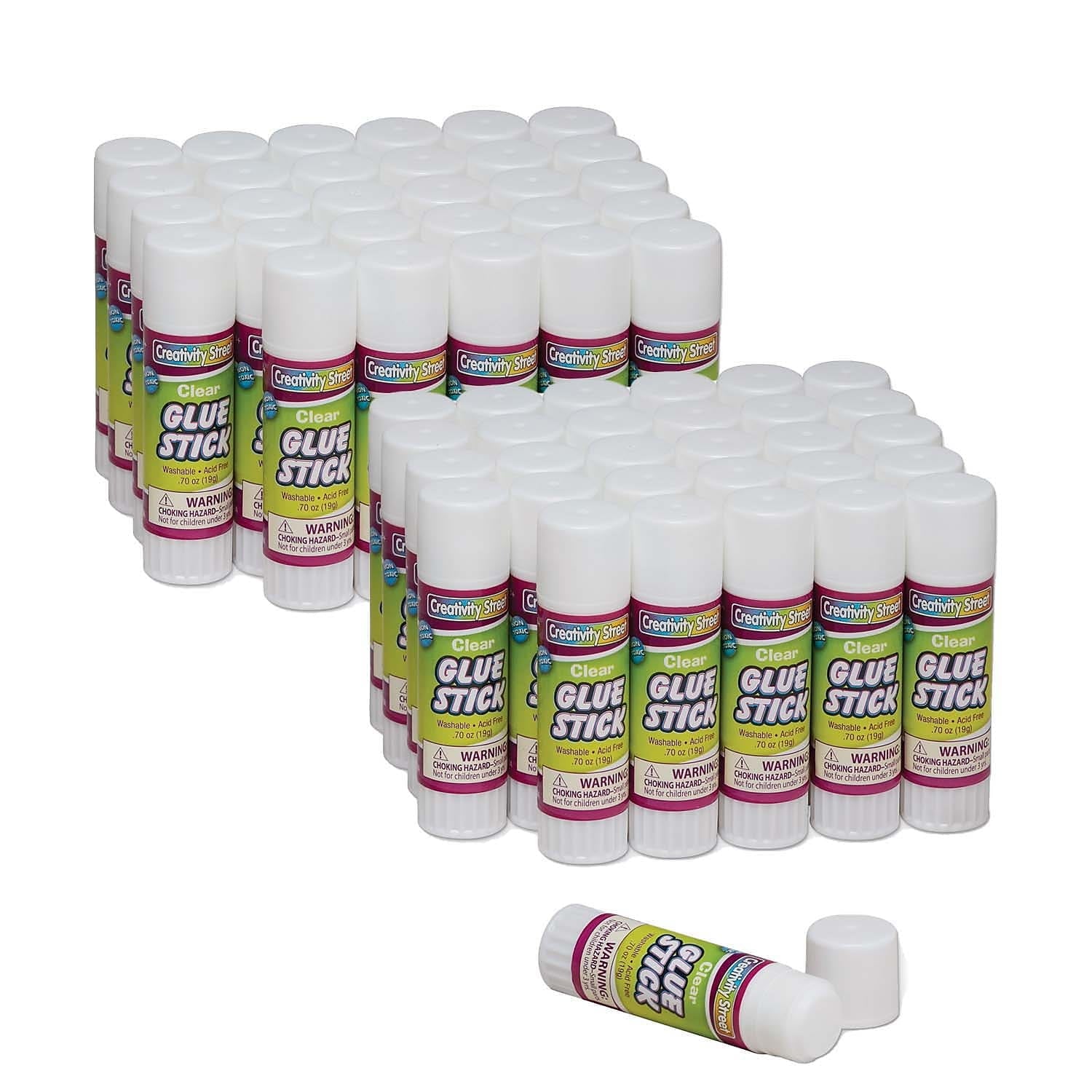 Creativity Street Glue Sticks Clear 0.70 oz. 30 Per Pack 2 Packs (CK-338530-2)