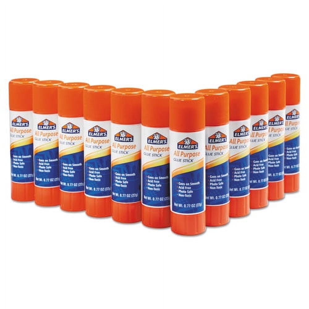 Disappearing Glue Stick, 0.77 Oz, Applies White, Dries Clear, 12/pack | Bundle of 2 Packs