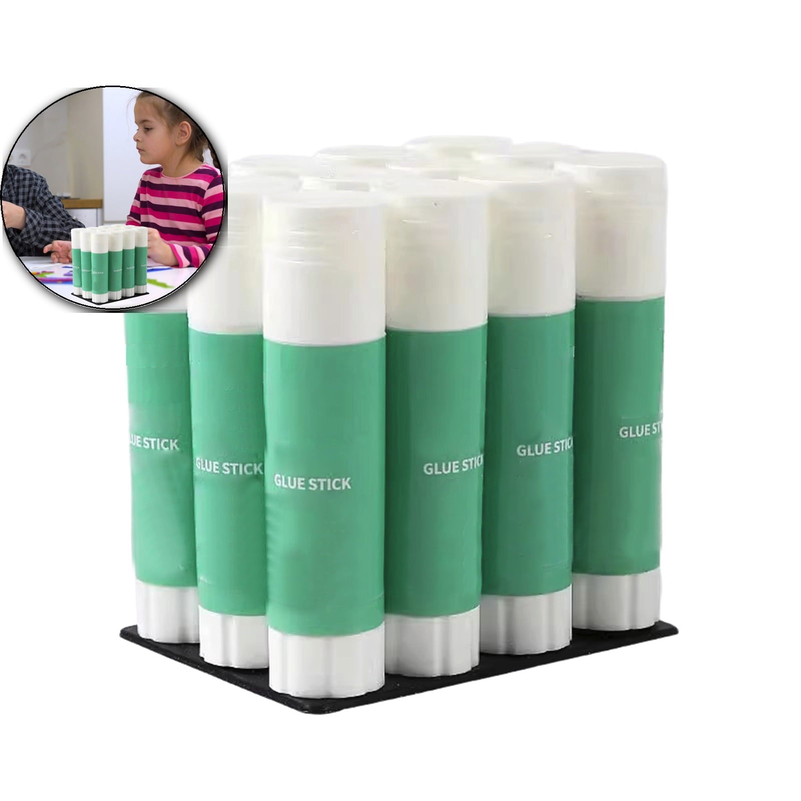 Dvruxg 12-Pack Glue Sticks 0.32 oz Each – All-Purpose Washable Glue for Crafts, DIY Art Projects, Home Use