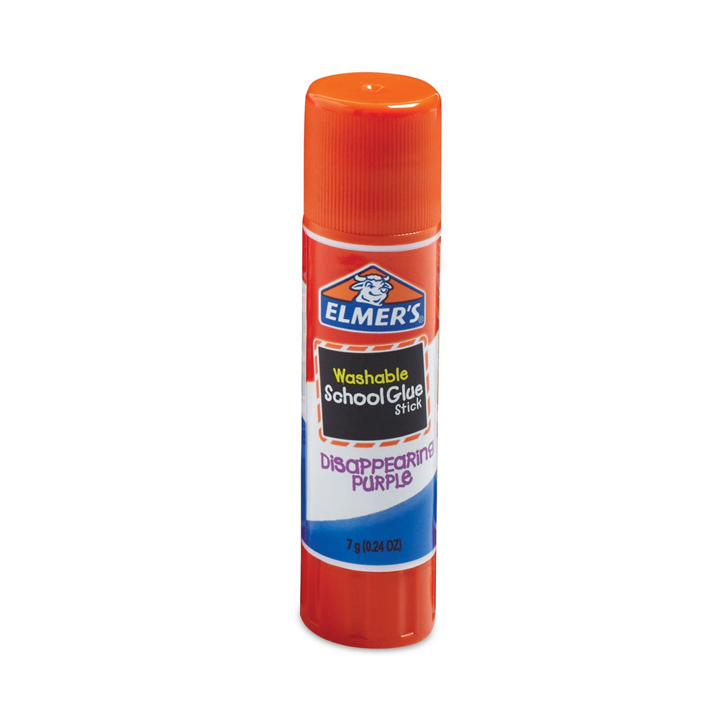 Elmer&amp;#039;s Disappearing Purple All Purpose Glue Sticks, 0.24 oz, Dries Clear, 60/Box (E503)