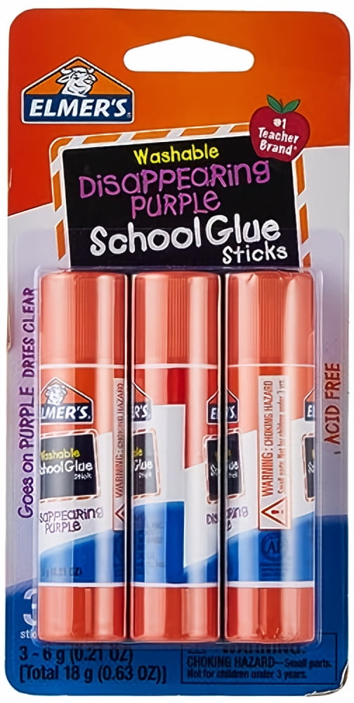 Elmer's Disappearing Purple Washable Glue Sticks 0.21 oz (Pack of 17)