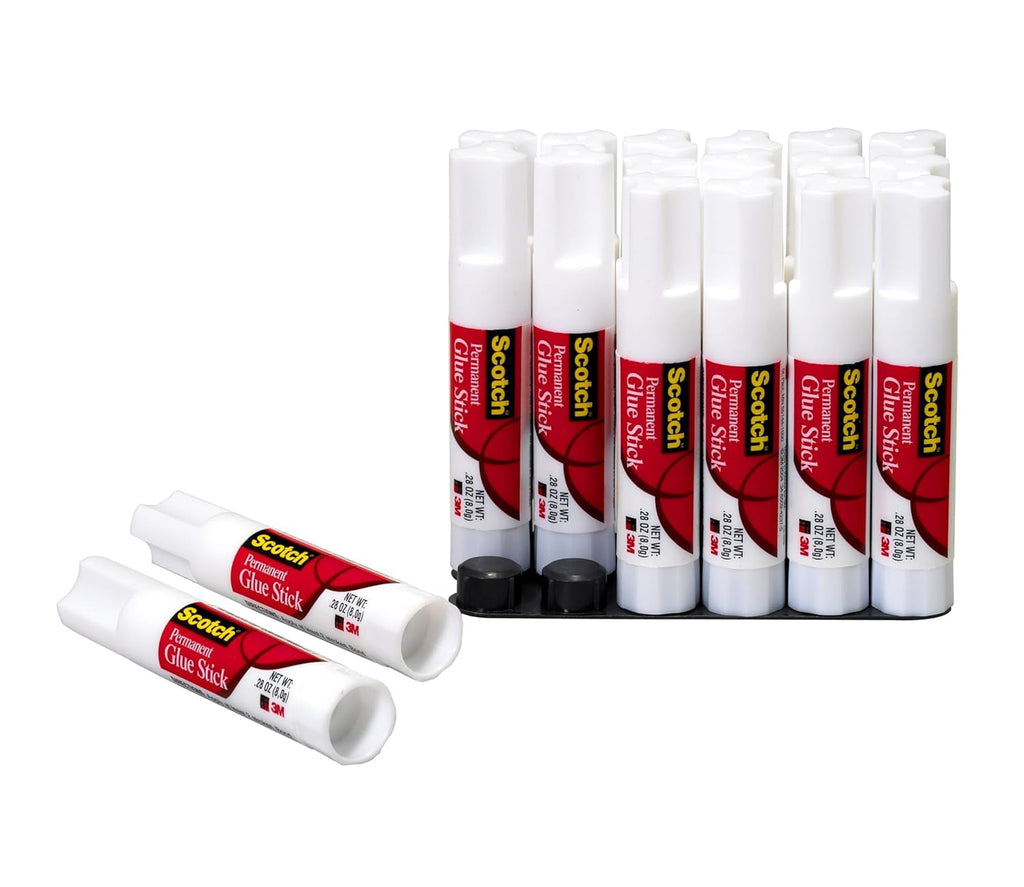 Glue Stick, .28 oz, 18-Pack, Acid Free and Non-Toxic (6008-18)